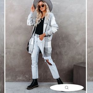 Vici Checked Out Knit Cardigan xs/s